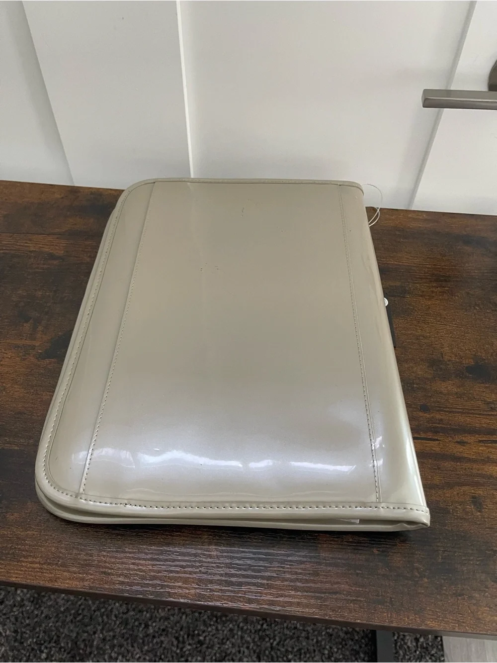 Beijo Glossy Patent Tablet Folio Case in Taupe